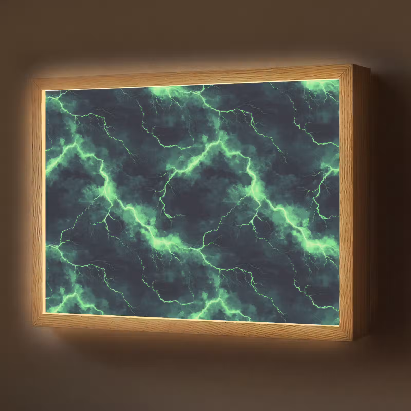 Lightbox - applique-murale - Vert - Eclair - Tempête — 1