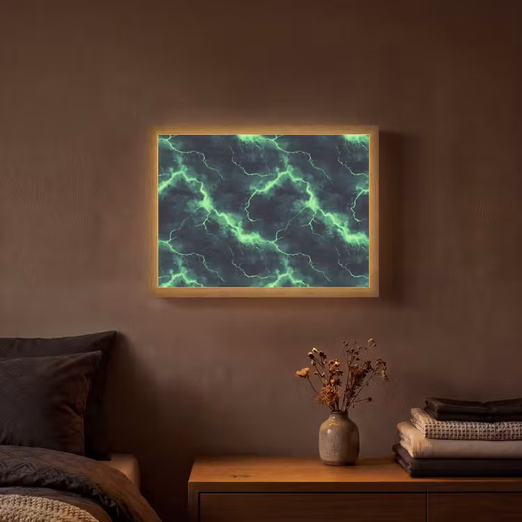 Lightbox - applique-murale - Vert - Eclair - Tempête — 3