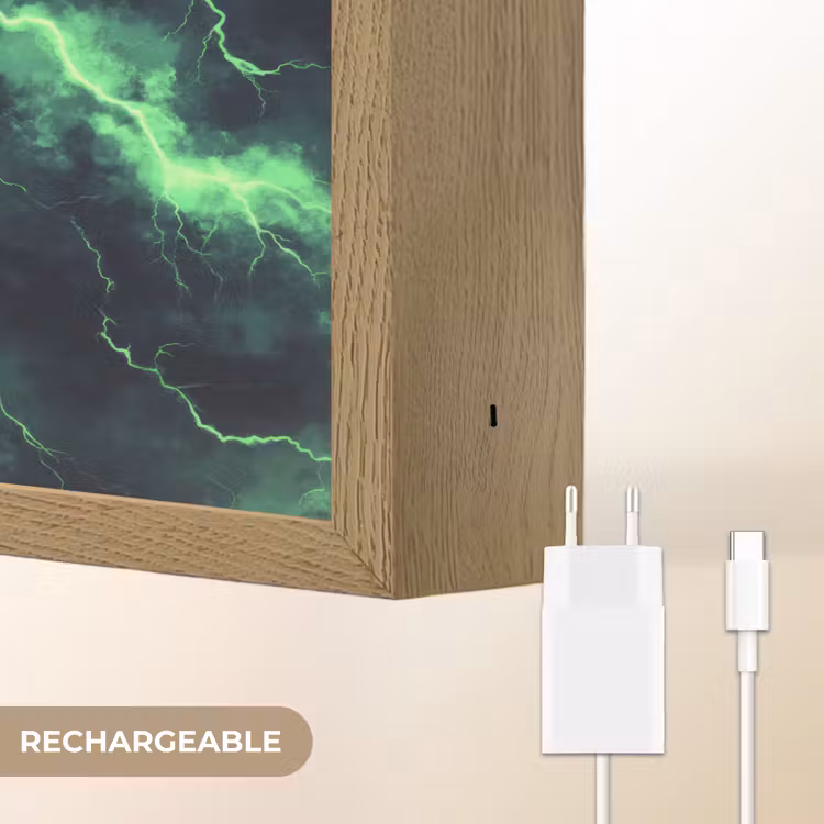 Lightbox - applique-murale - Vert - Eclair - Tempête — 7