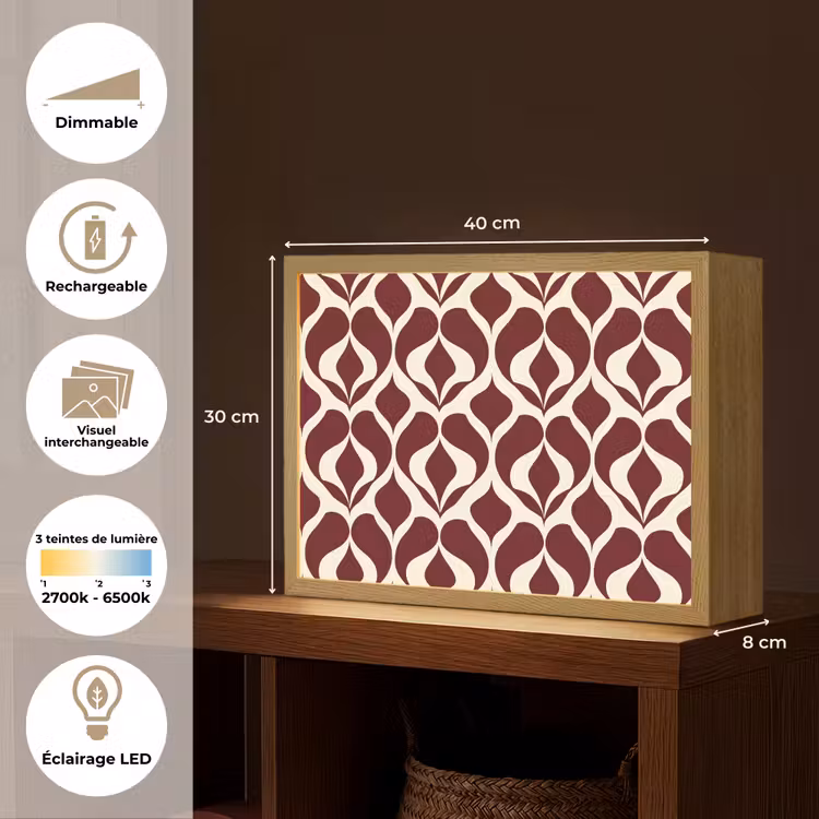 Lightbox - applique-murale - Rouge - Drop pattern - Graphic — 9