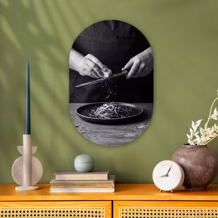 Murale ovale - Forex - Fromage - Pâtes - Râpe — 2