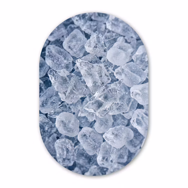 Murale ovale - Forex - Glaçons - Eau - Bleu — 3