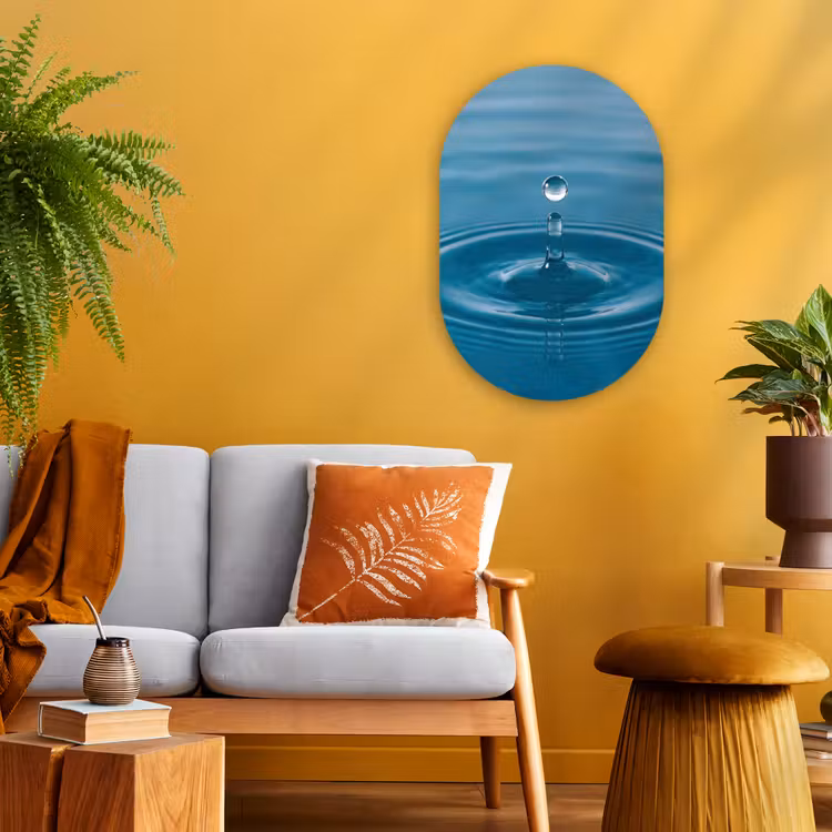 Murale ovale - Forex - Goutte d'eau - Eau - Surface — 1