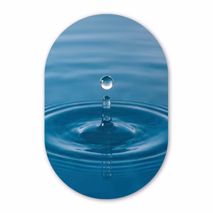 Murale ovale - Forex - Goutte d'eau - Eau - Surface — 2