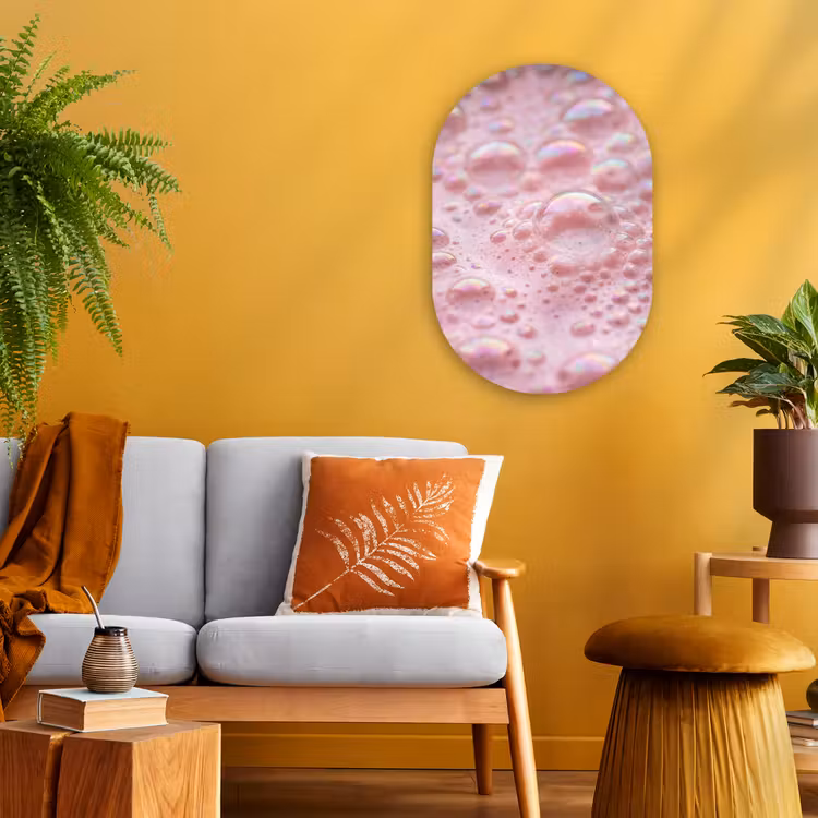 Murale ovale - Forex - Mousse - Texture - Rose — 1