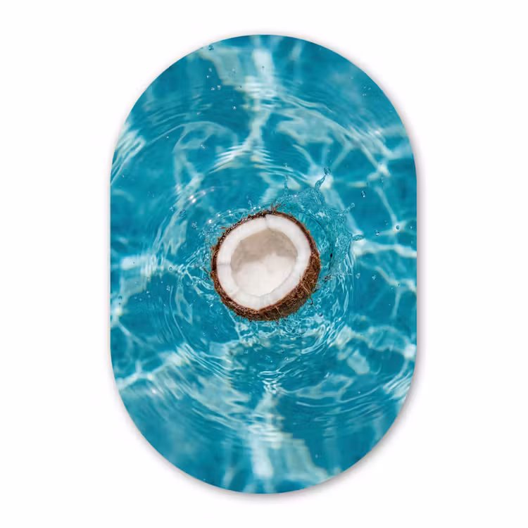 Murale ovale - Forex - Noix de coco - Eau - Blanc — 3