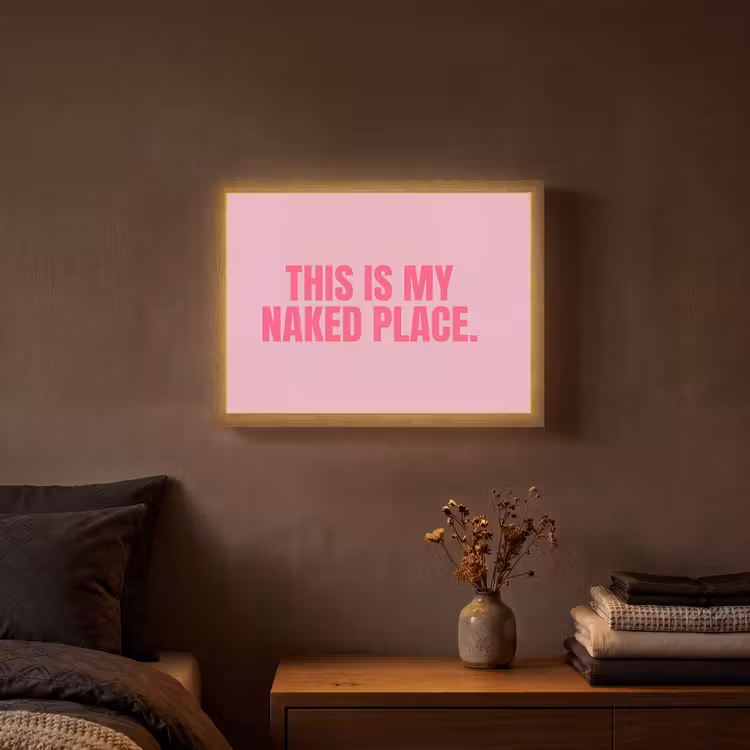 Lightbox - applique-murale - Texte - Moderne - Rose — 3
