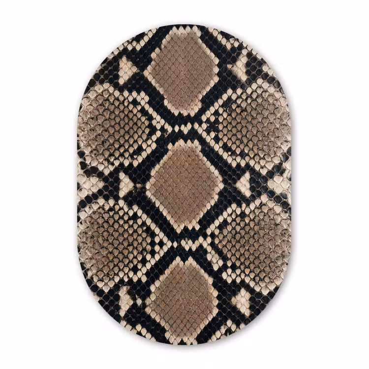 Murale ovale - Forex - Imprimé serpent - Python - Marron — 3