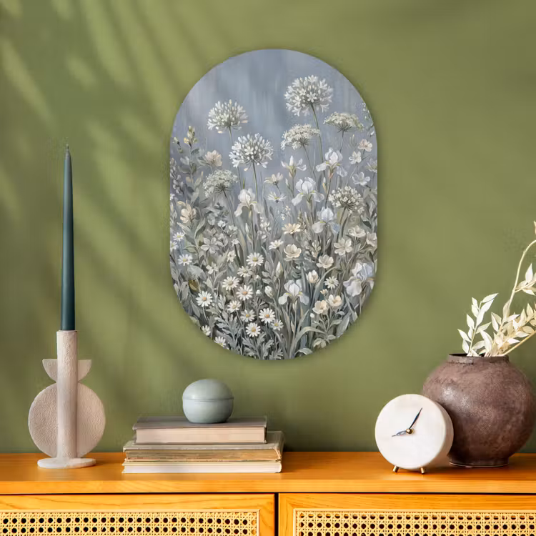 Murale ovale - Forex - Fleurs - Botanique - Bleu — 2