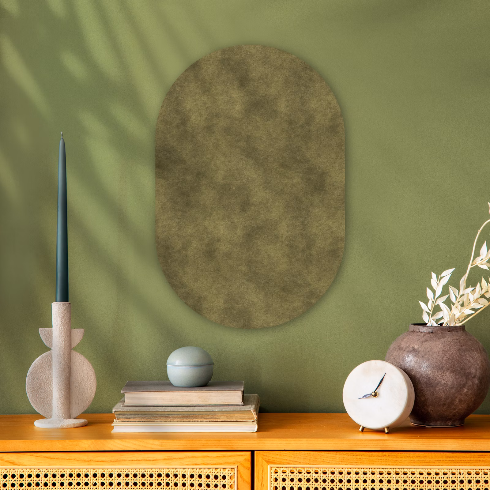 Murale ovale - Forex - Texture - Abstrait - Vert — 1