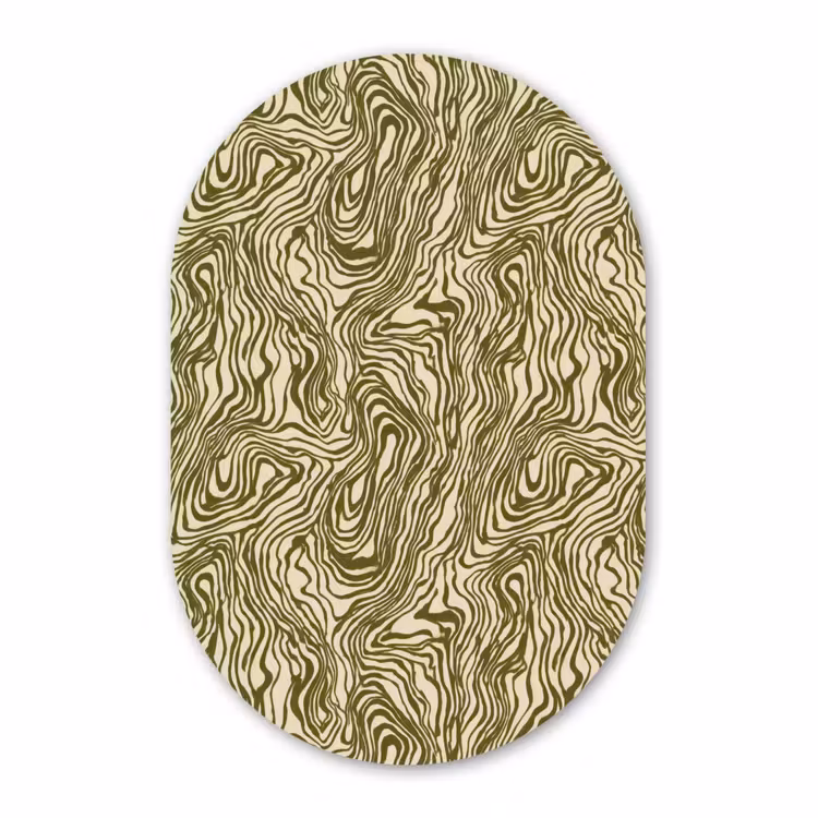 Murale ovale - Forex - Abstrait - Marbre - Vert — 3
