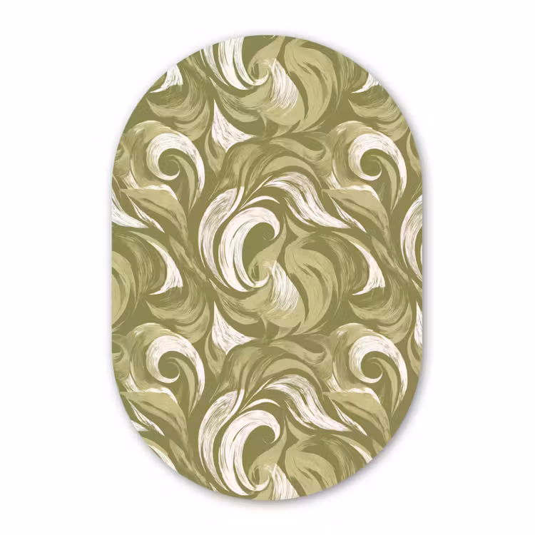 Murale ovale - Forex - Abstrait - Texture - Vert — 3