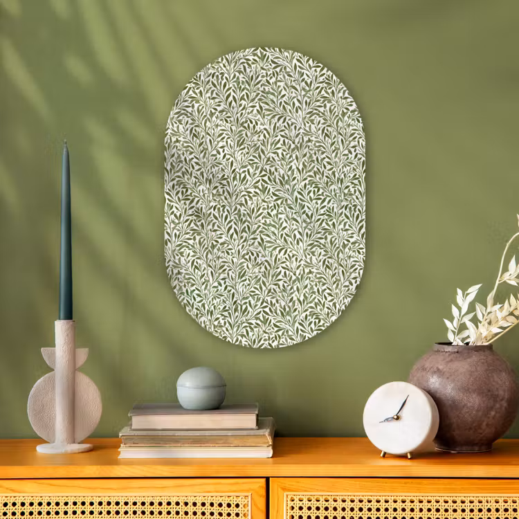 Murale ovale - Forex - Botanique - Branches - Vert — 1