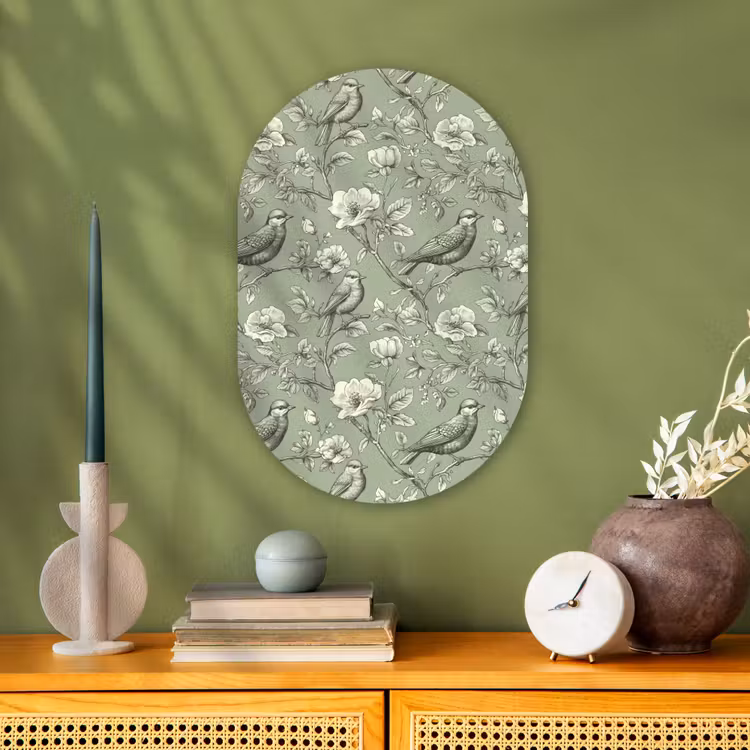 Murale ovale - Forex - Classique - Botanique - Vert — 1