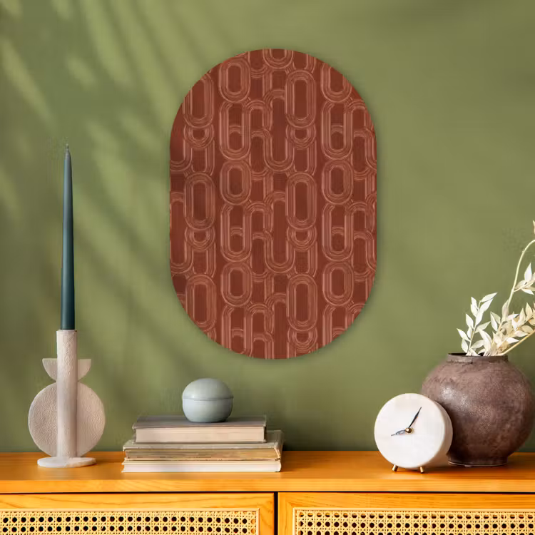 Murale ovale - Forex - Abstrait - Texture - Marron — 2