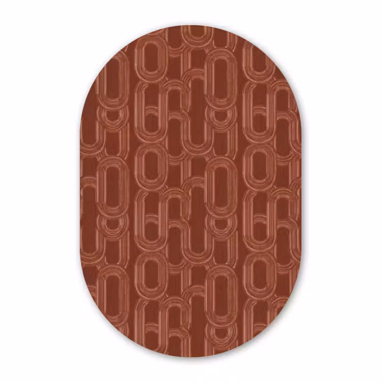 Murale ovale - Forex - Abstrait - Texture - Marron — 3