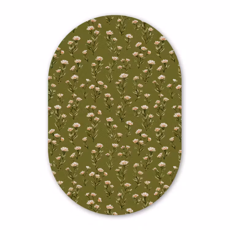 Murale ovale - Forex - Rustique - Fleurs - Vert — 3