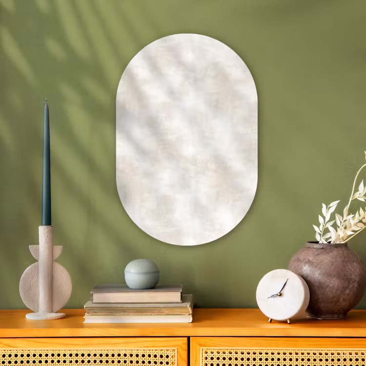 Murale ovale - Forex - Subtil - Texture - Beige — 1