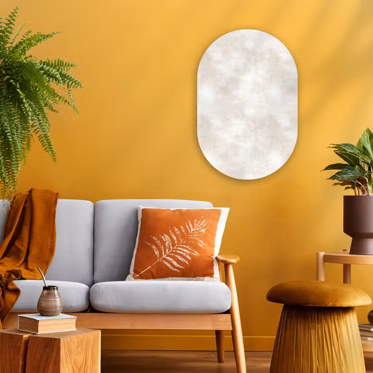 Murale ovale - Forex - Subtil - Texture - Beige — 2
