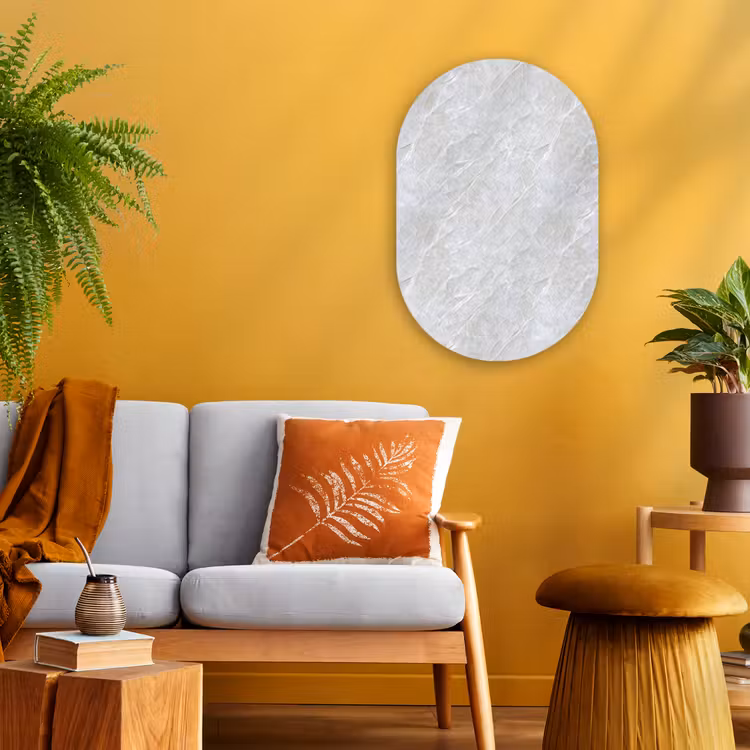Murale ovale - Forex - Surface - Texture - Gris — 3