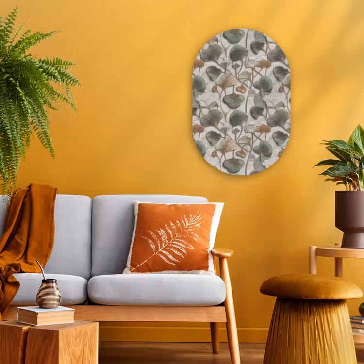 Murale ovale - Forex - Elégant - Feuillu - Vert — 1