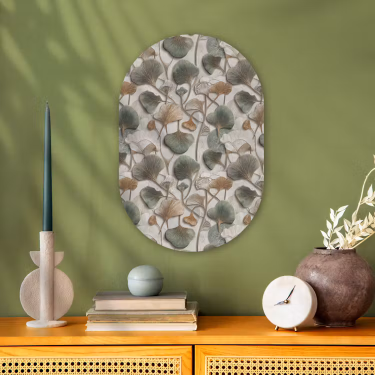 Murale ovale - Forex - Elégant - Feuillu - Vert — 3