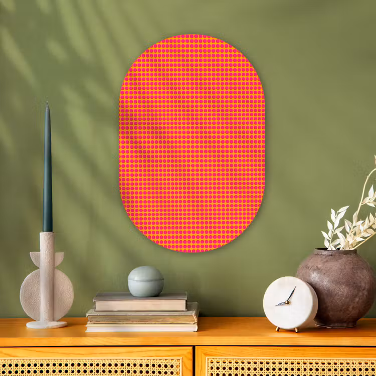 Murale ovale - Forex - Moderne - Points - Orange — 2