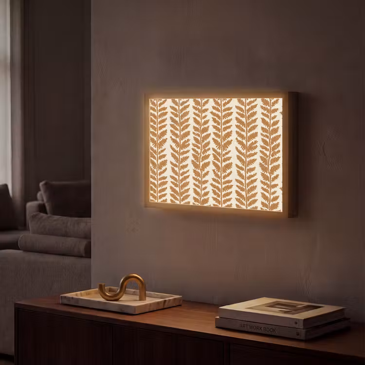 Lightbox - Applique-Murale - Texture - Feuilles - Ocre — 2