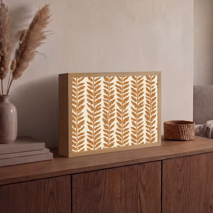 Lightbox - Applique-Murale - Texture - Feuilles - Ocre — 4