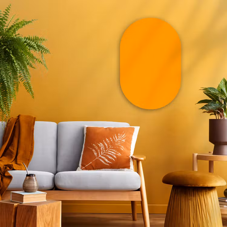 Murale ovale - Forex - Chaud - Ocre - Orange — 2