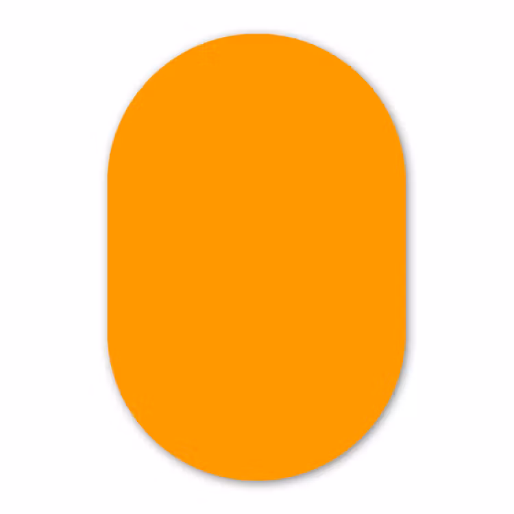 Murale ovale - Forex - Chaud - Ocre - Orange — 3