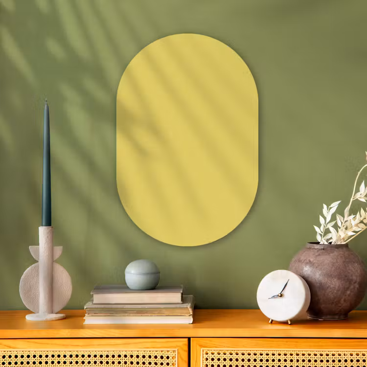 Murale ovale - Forex - Doré - Ocre - Jaune — 2