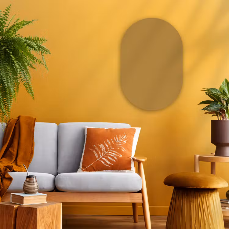 Murale ovale - Forex - Rhythmic - Ocre - Jaune — 1