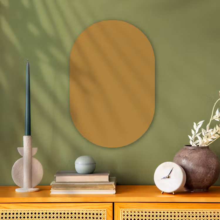 Murale ovale - Forex - Rhythmic - Ocre - Jaune — 2