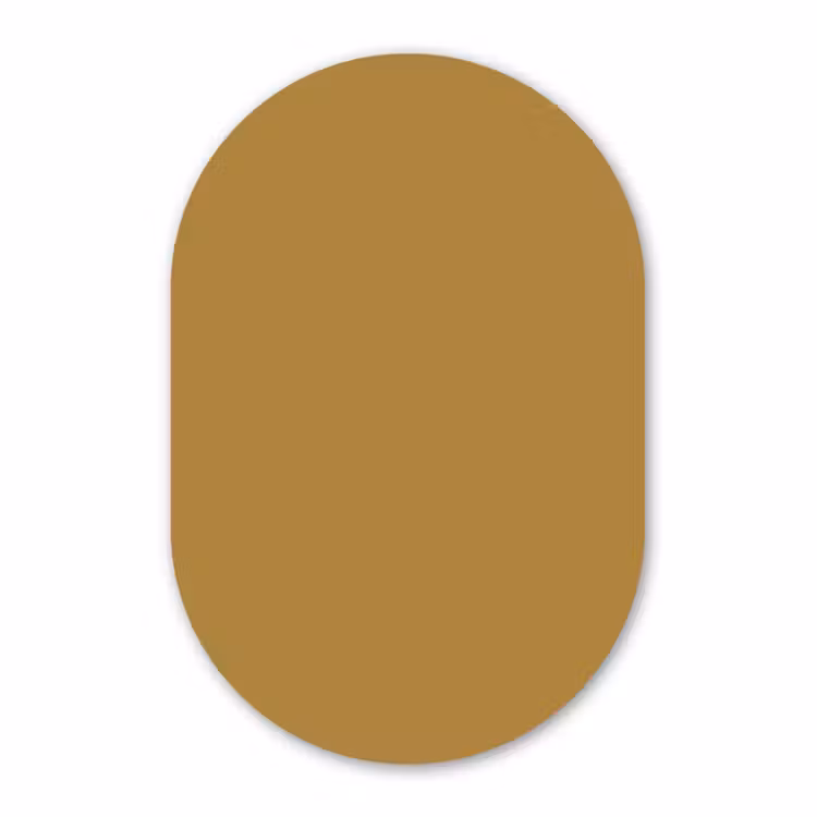 Murale ovale - Forex - Rhythmic - Ocre - Jaune — 3
