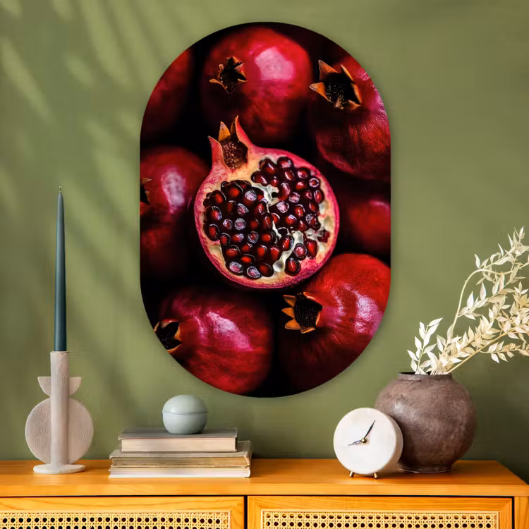 Murale ovale - Plexiglas - Grenade - Rouge - Fruit — 2