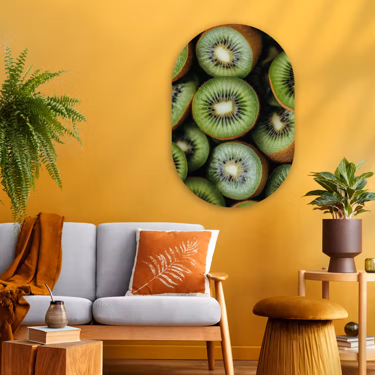 Murale ovale - Plexiglas - Kiwi - Fruit - Vert — 3