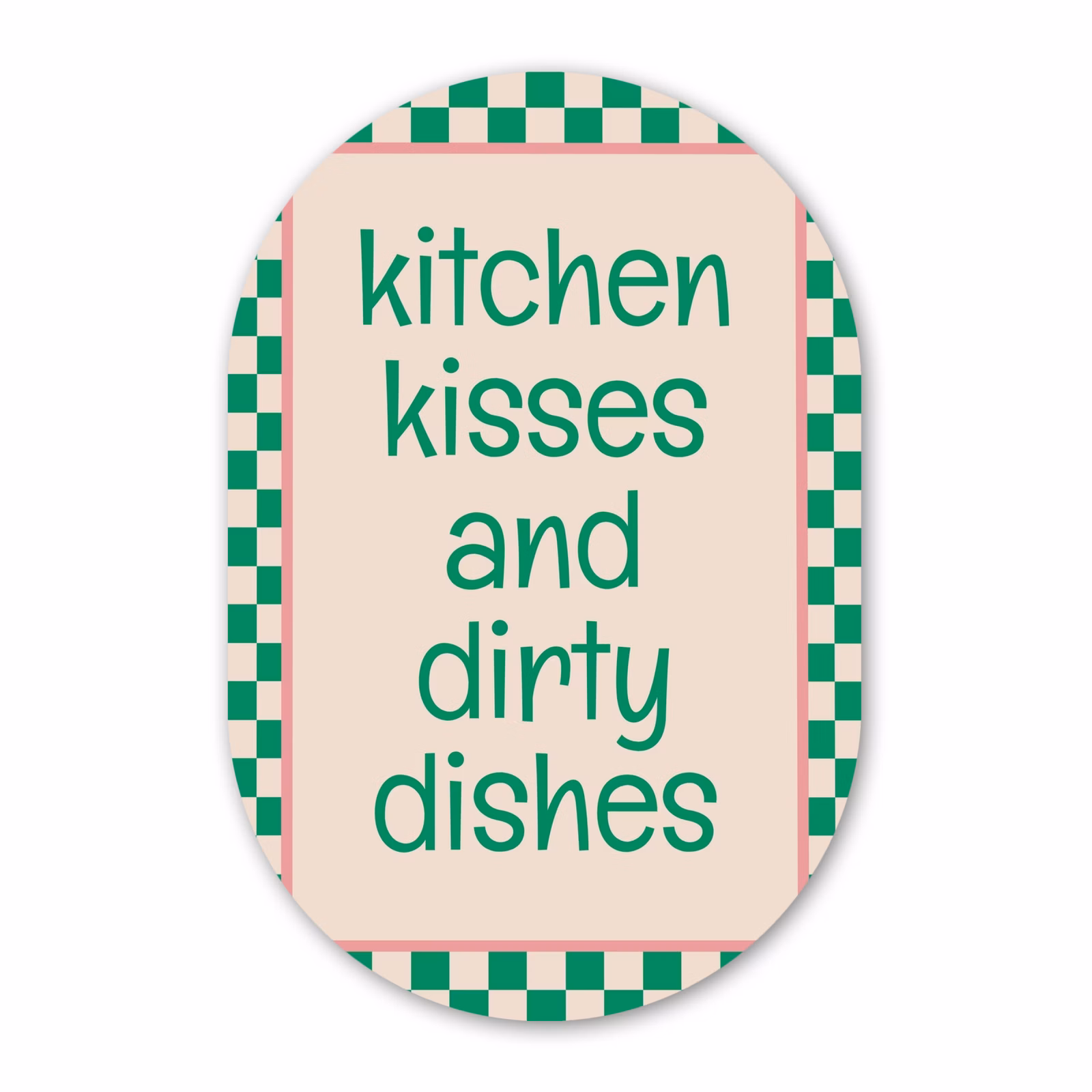 Murale ovale - Plexiglas - Devis - Vert - Bloqué - Cuisine — 1