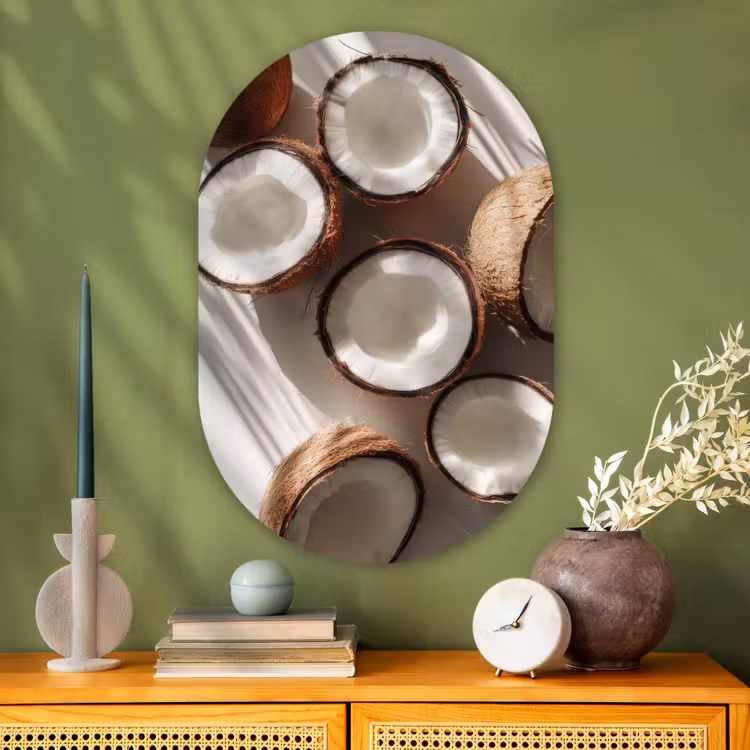 Murale ovale - Plexiglas - Coconuts - Brown - Shade — 2
