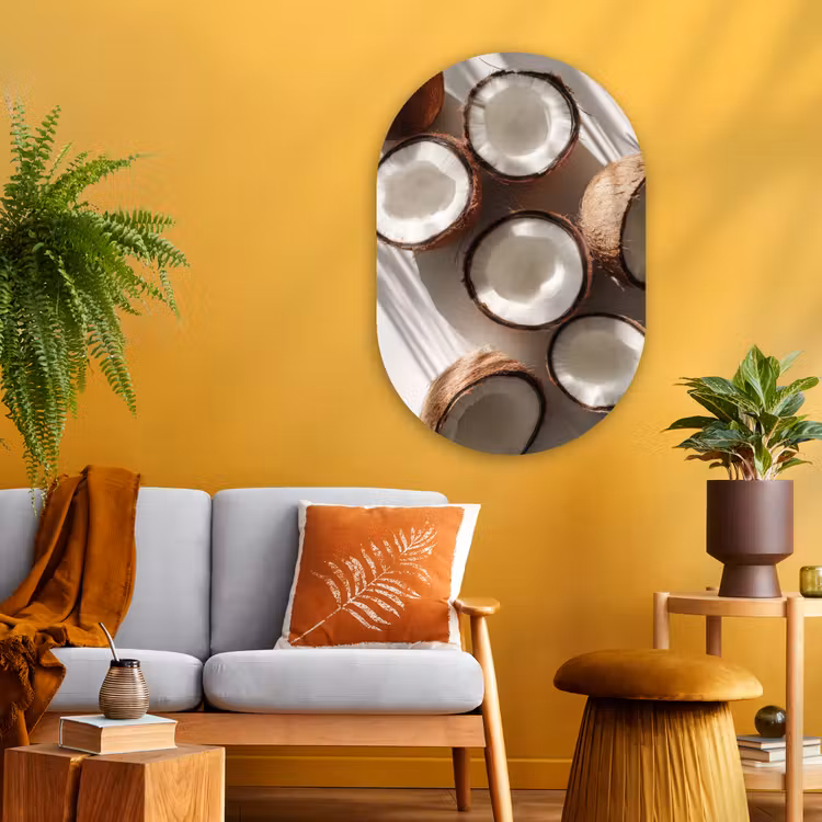 Murale ovale - Plexiglas - Coconuts - Brown - Shade — 3