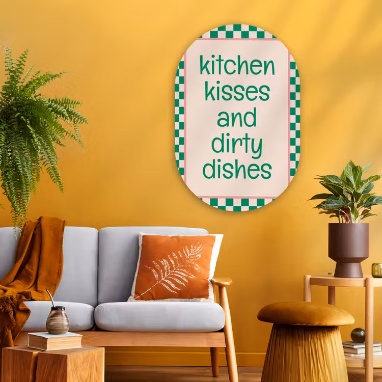 Murale ovale - Plexiglas - Devis - Vert - Bloqué - Cuisine — 3