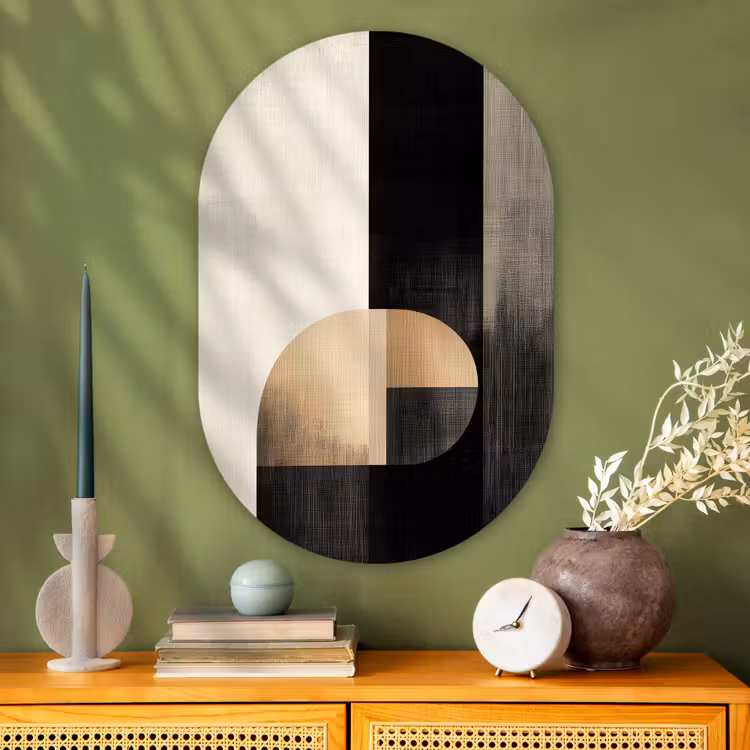 Murale ovale - Plexiglas - Formes - Moderne - Noir — 2