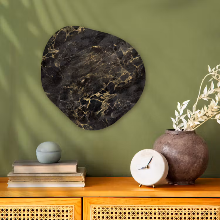 Forme organique - Forex - Noir - Marbre - Or - Nerf — 2