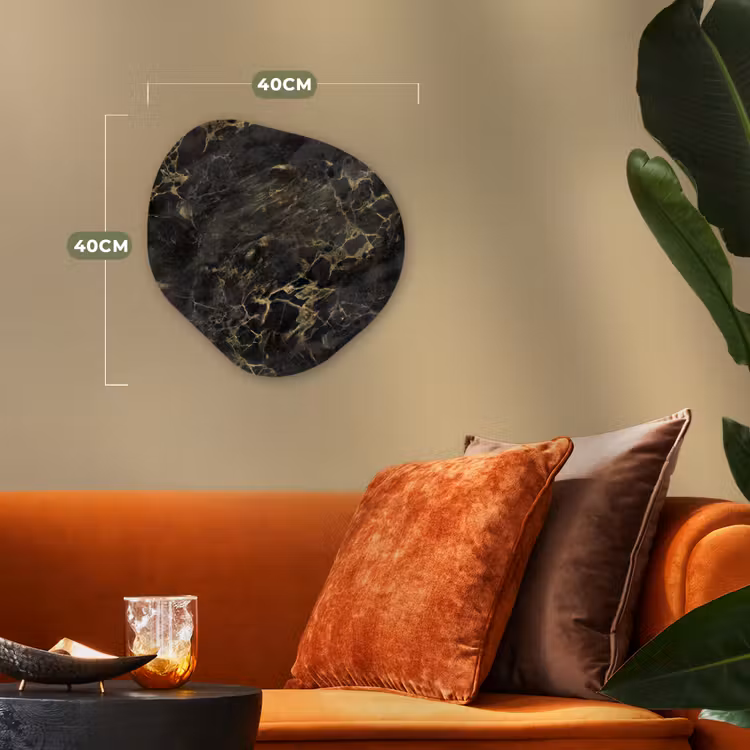 Forme organique - Forex - Noir - Marbre - Or - Nerf — 4