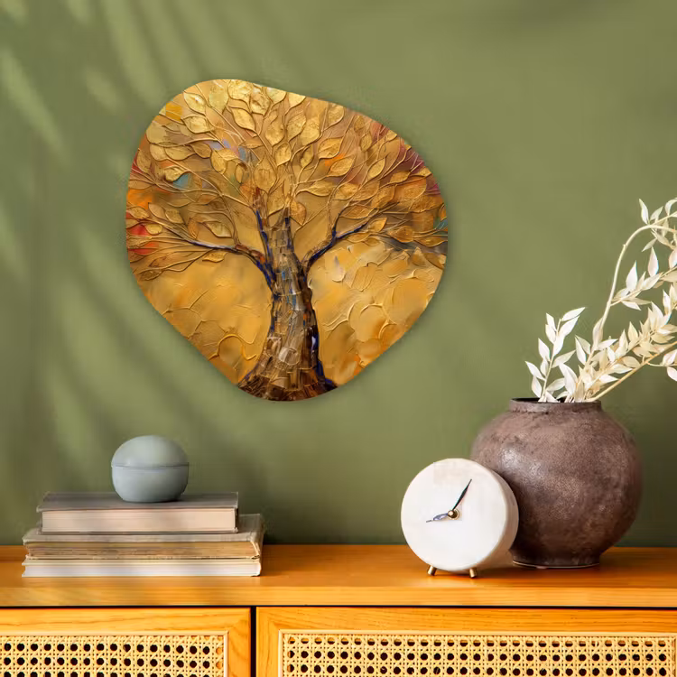 Forme organique - Forex - Or - Arbre - Abstrait - Moderne — 2