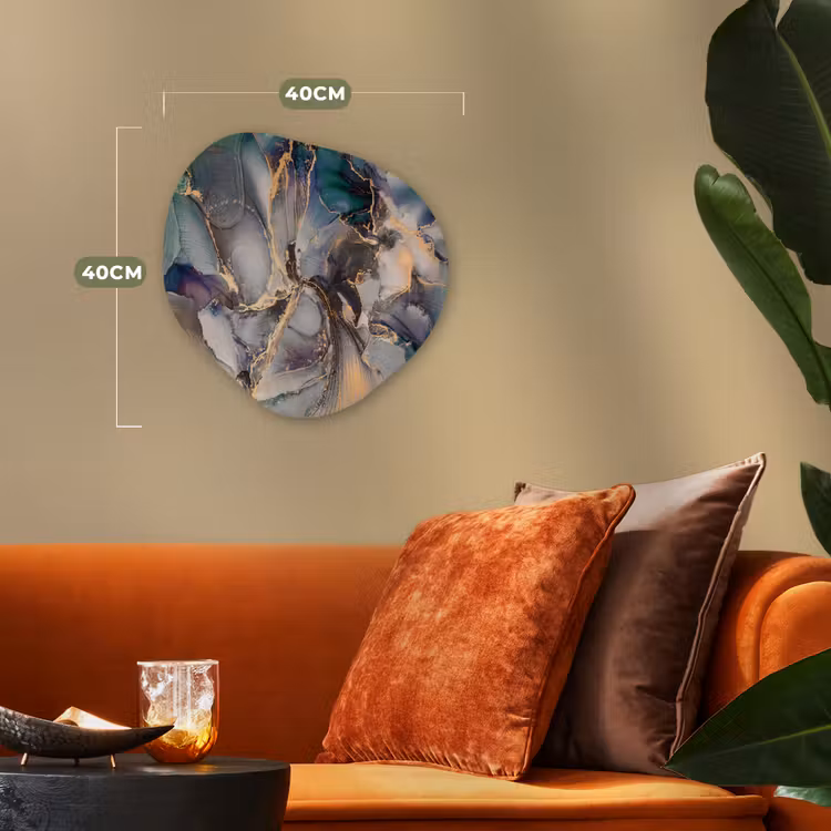 Forme organique - Forex - Or - Bleu - Marbre — 4
