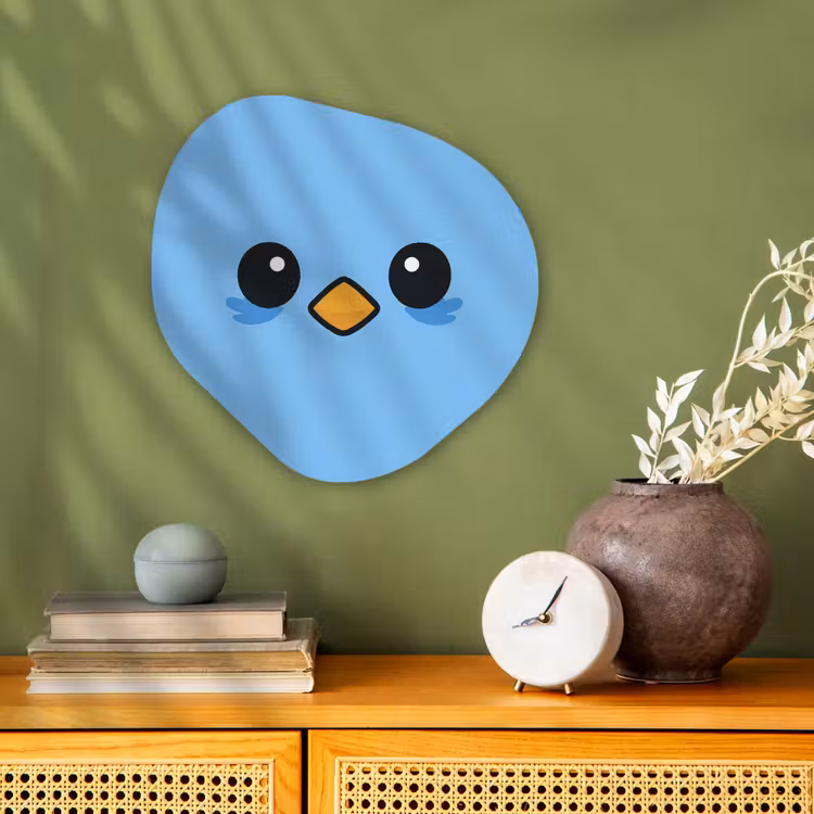 Forme organique - Forex - Oiseau - Bleu - Simple — 2
