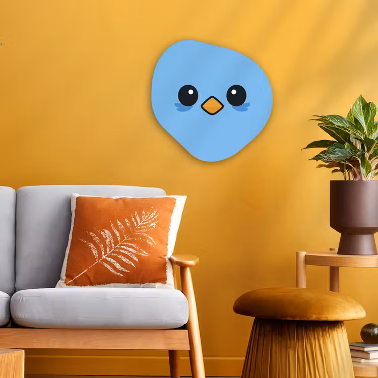 Forme organique - Forex - Oiseau - Bleu - Simple — 3