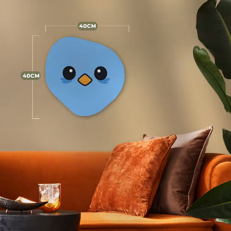 Forme organique - Forex - Oiseau - Bleu - Simple — 4