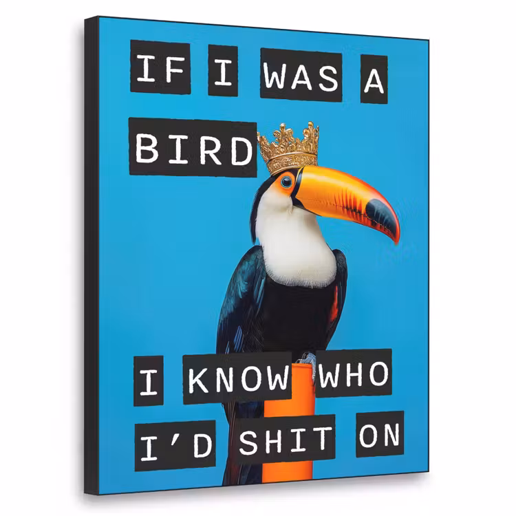 Art Frame - Oiseau - Toucan - Bleu - Citations — 1